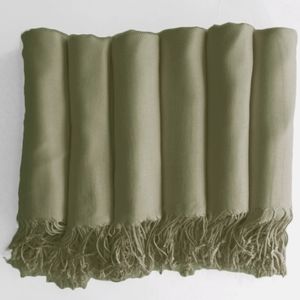 6 Olive Green Pashminas